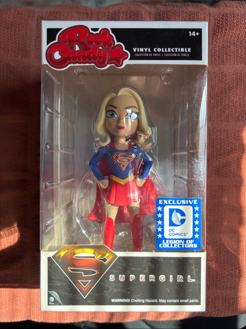 Rock & Candy Supergirl Vinyl Figure - Blue, Red & Gold